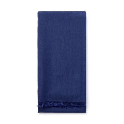 Navy wool and silk stole