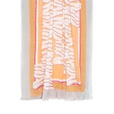 Orange palm pareo scarf