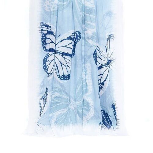 Foulard Paréo papillon bleu