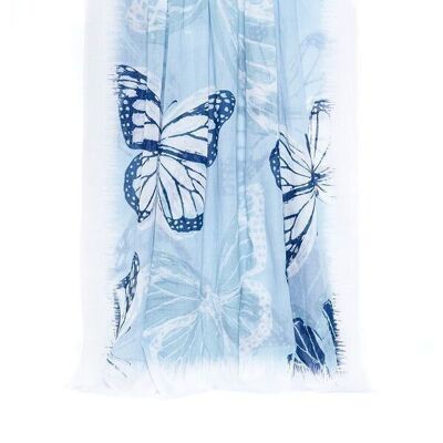 Blue butterfly pareo scarf