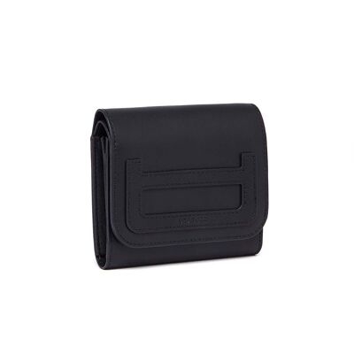 Black flap coin purse