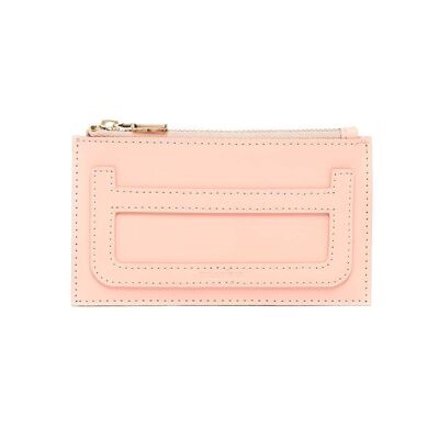 Porte cartes zip nude