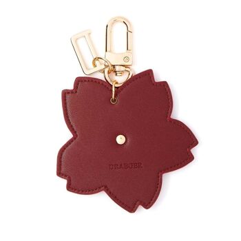 Bijoux de sac fleur rouge 2