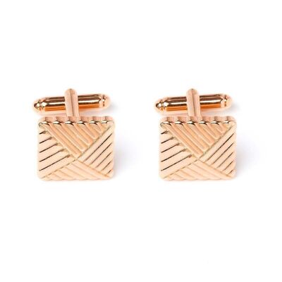 Cufflinks - CARRE RELIEFS GOLD