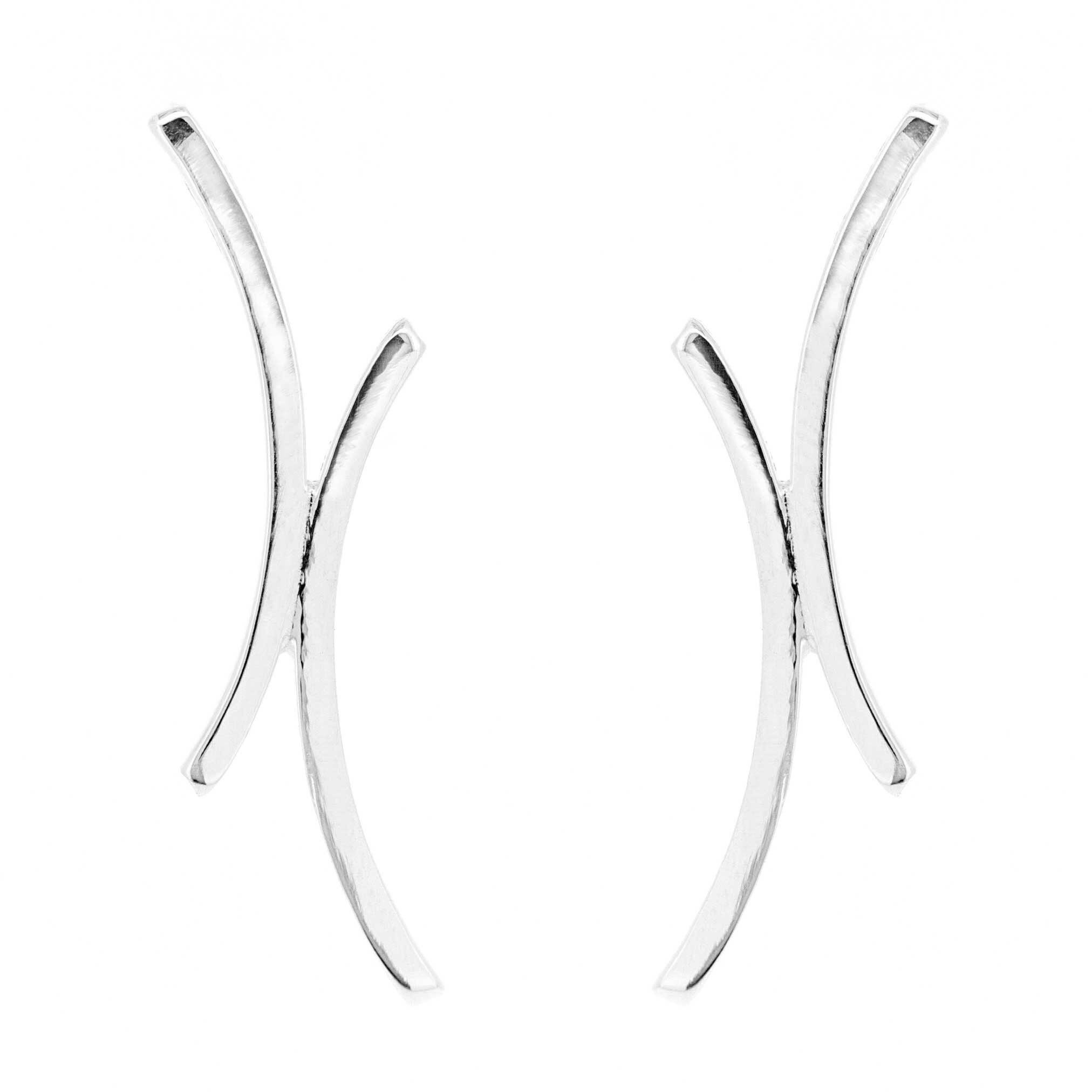 Orecchini a bottone Lanes in argento sterling e scatola di presentazione