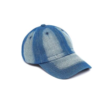 Cappellino D in denim blu