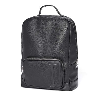 Plain black backpack