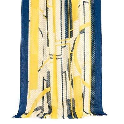 Mustard art deco scarf