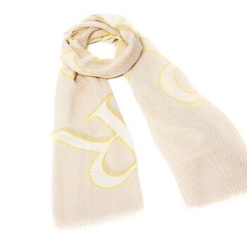 Foulard lettres Draeger sable 2