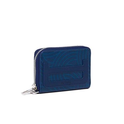 Blue Tokyo zipped coin purse