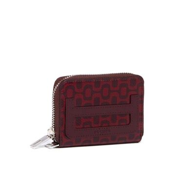 Rio burgundy zipped coin purse