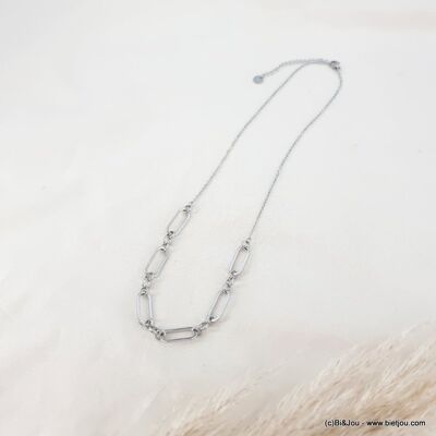 Collar de acero inoxidable con cadena de clip 0123029
