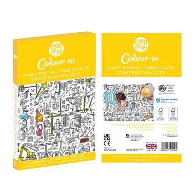 Colour-in Poster/Tablecloth - Construction City