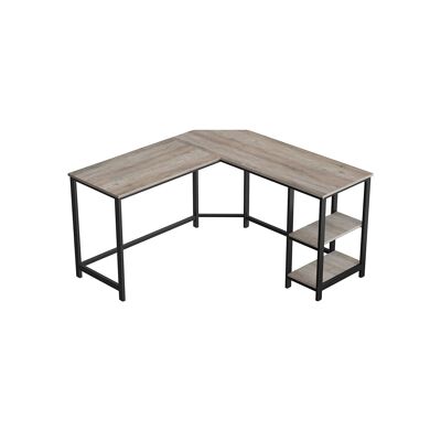 Living Design Single composition desk Greige Black 138 x 138 x 75 cm (L x W x H)