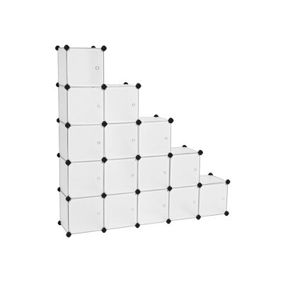 Living Design Système d'étagères à 16 cubes 153 x 133 x 31 cm (L x H x P)