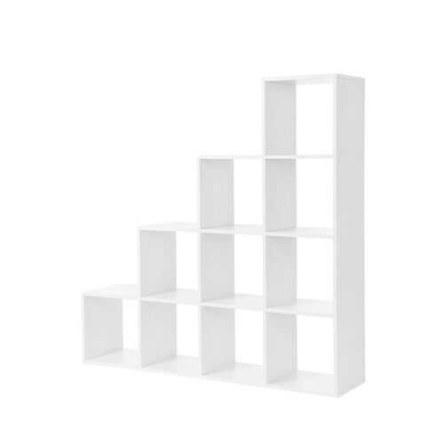 Living Design White bookcase 129.5 x 29 cm x 129.5 (L x W x H)