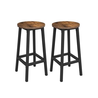 Living Design Tabouret de bar avec structure en acier 32 x 65 cm (Ø x H)