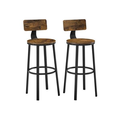 Living Design Set of 2 industrial design bar stools 37 x 46.5 x 99 cm (L x W x H)