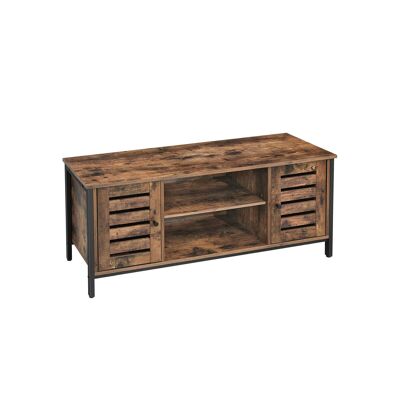 Living Design Low TV cabinet with 2 cupboards and 2 shelves 110 x 40 x 50 cm (L x W x H)