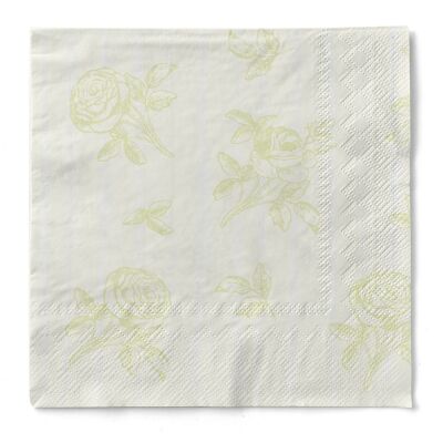 Disposable wedding napkins in champagne green made of tissue 33 x 33 cm, 20 pieces - ornaments