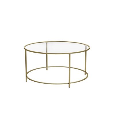 Living Design Round coffee table with glass top 84 x 84 x 45.5 cm ((L x W x H)