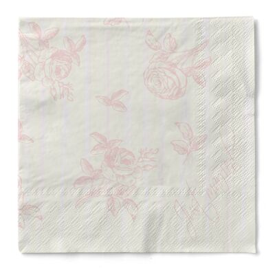 Disposable wedding napkins in champagne pink made of tissue 33 x 33 cm, 20 pieces