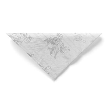 Serviettes de mariage jetables grises en tissu 33 x 33 cm, 20 pièces - roses 4