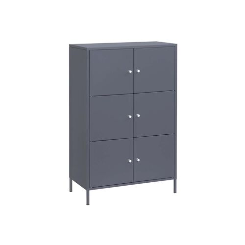 Living Design Gray metal filing cabinet 65 x 36 x 105.2 cm (L x W x H)