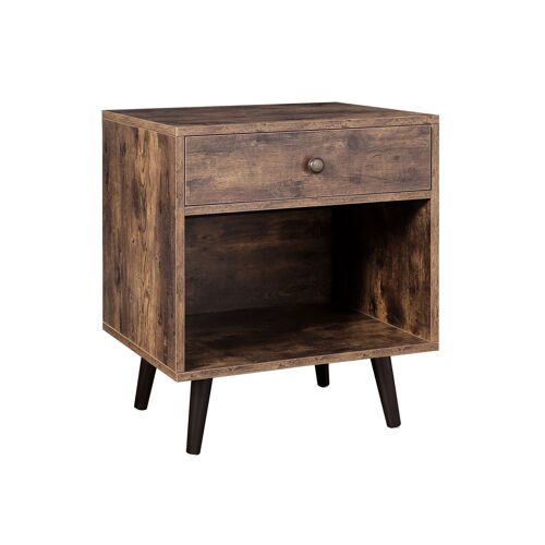 Living Design Retro wood look bedside table 50 x 40 x 58 cm (L x W x H)