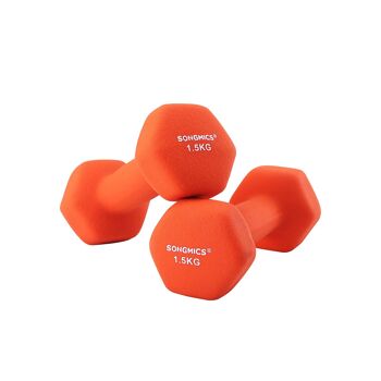 Living Design Haltères 2 x 1,5 kg orange 2