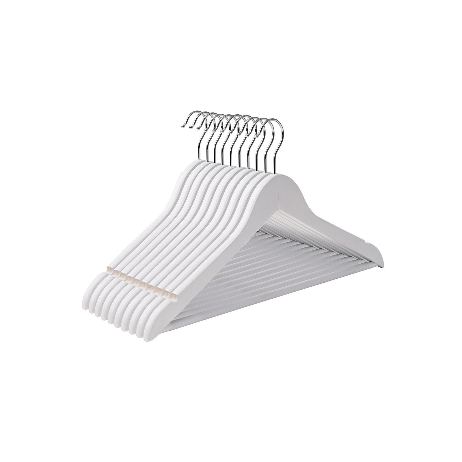 White Wooden Suit Hangers with Bar (Box of 100) - On Sale - Bed Bath &  Beyond - 10163160
