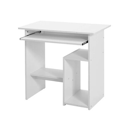 Living Design Schreibtisch mit Tastaturschublade Weiß 80 x 74 x 45 cm (B x H x T)