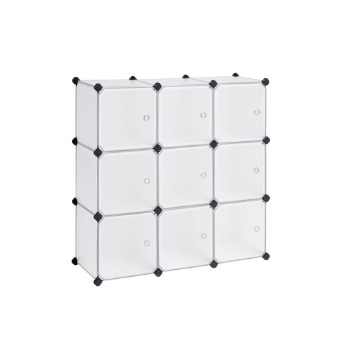 Living Design Plug-in shelf with doors 9 blocks White 93 x 123 x 31 cm (W x H x D)