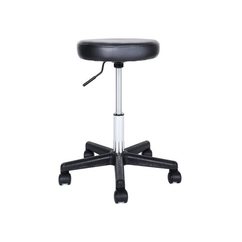 Living Design Swivel stool on wheels Black