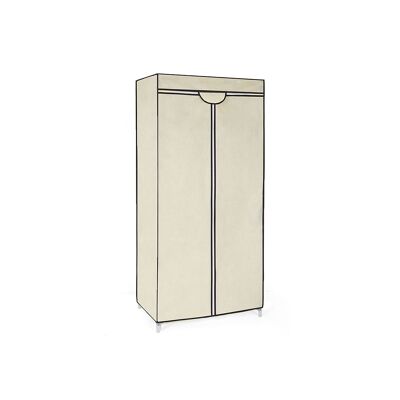 Living Design Armoire avec fermeture éclair beige 75 x 160 x 45 cm (L x H x P)