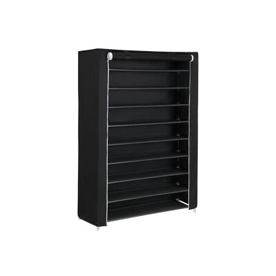 Living Design Shoe cabinet with black rolling door 100 x 28 x 162 cm (L x W x H)