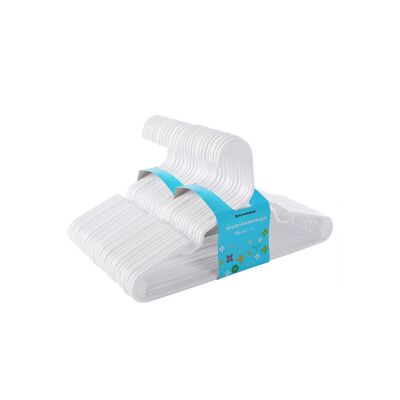 Living Design Cintres pour enfants 30 pièces blanc 29,5 x 17 x 0,57 cm (L x H x P)