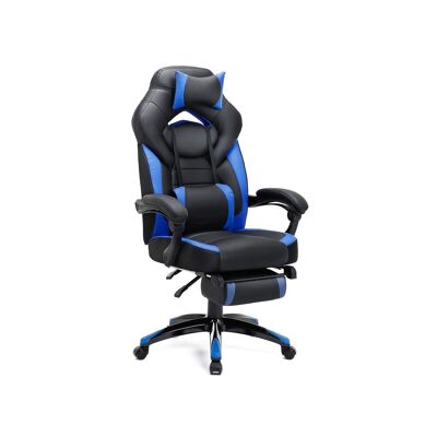 Living Design Schwarz-blauer Gaming-Stuhl
