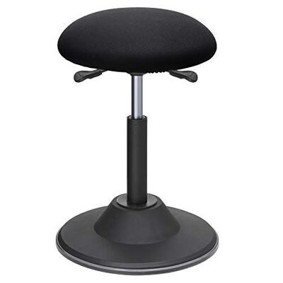 Living Design Height Adjustable Office Stool Black