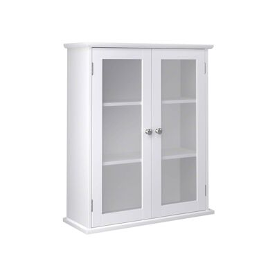 Living Design Cabinet with glass doors 55 x 20 x 65 cm (L x W x H)
