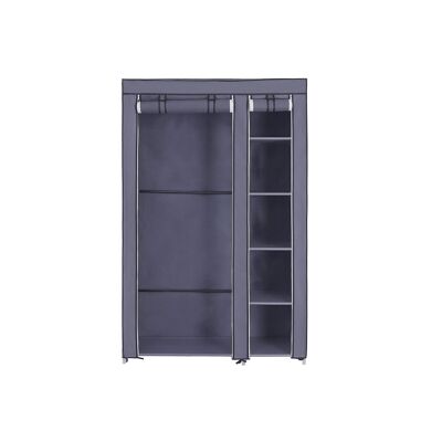 Living Design Armoire en tissu 110 x 175 cm gris 110 x 175 x 45 cm (L x H x P)