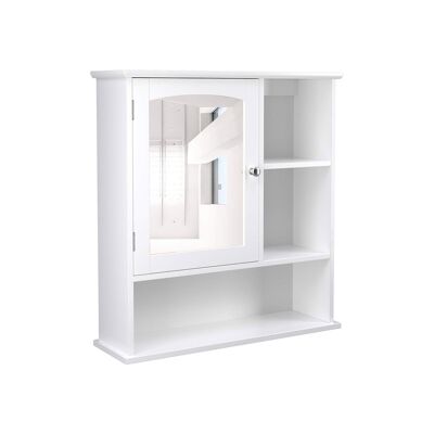 Living Design Mueble con espejo suspendido para baño 60 x 18 x 64 cm (largo x ancho x alto)
