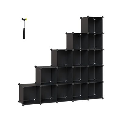 Living Design Black 16 Cube Bolt Shelving System