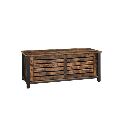 Living Design Industrial style TV cabinet with louvered doors 110 x 40 x 45 cm (L x W x H)