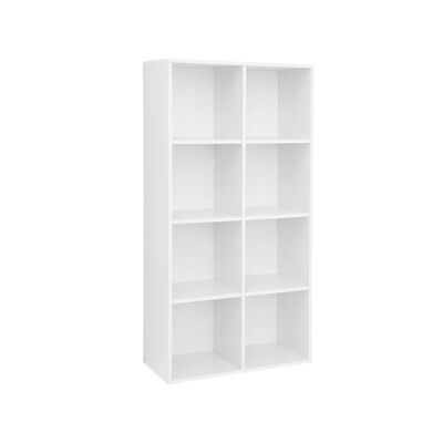 Living Design Simple white 8-compartment shelving unit