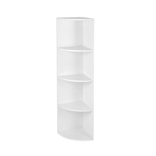 Living Design Corner shelf with 4 shelves white 30 x 129.5 x 30 cm (W x H x D)