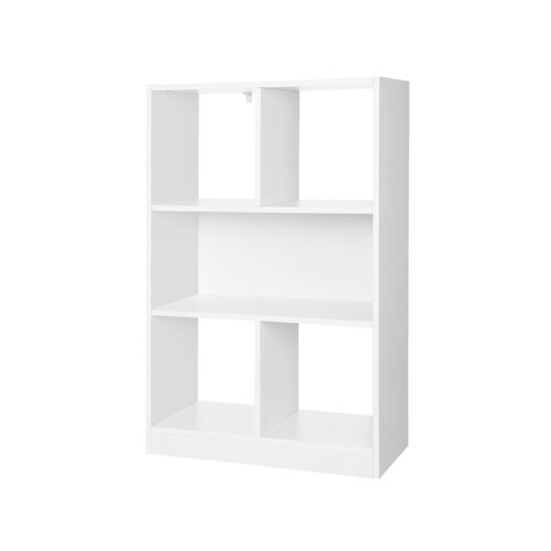 Living Design Bookcase with 4 open compartments White 65.5 x 100 x 30 cm (W x H x D)
