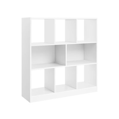 Living Design Weißes Bücherregal mit 8 Fächern, 97,5 x 100 x 30 cm (B x H x T)