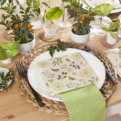 Servilletas "Birds and Twigs verde"