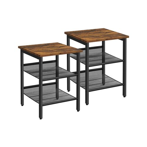 Living Design Bedside tables in industrial style 40 x 50 x 40 cm (W x H x D)
